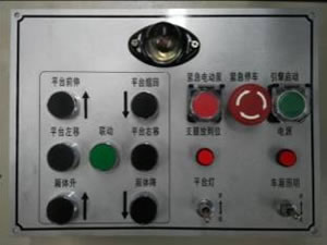 Electric control panel inside carriage